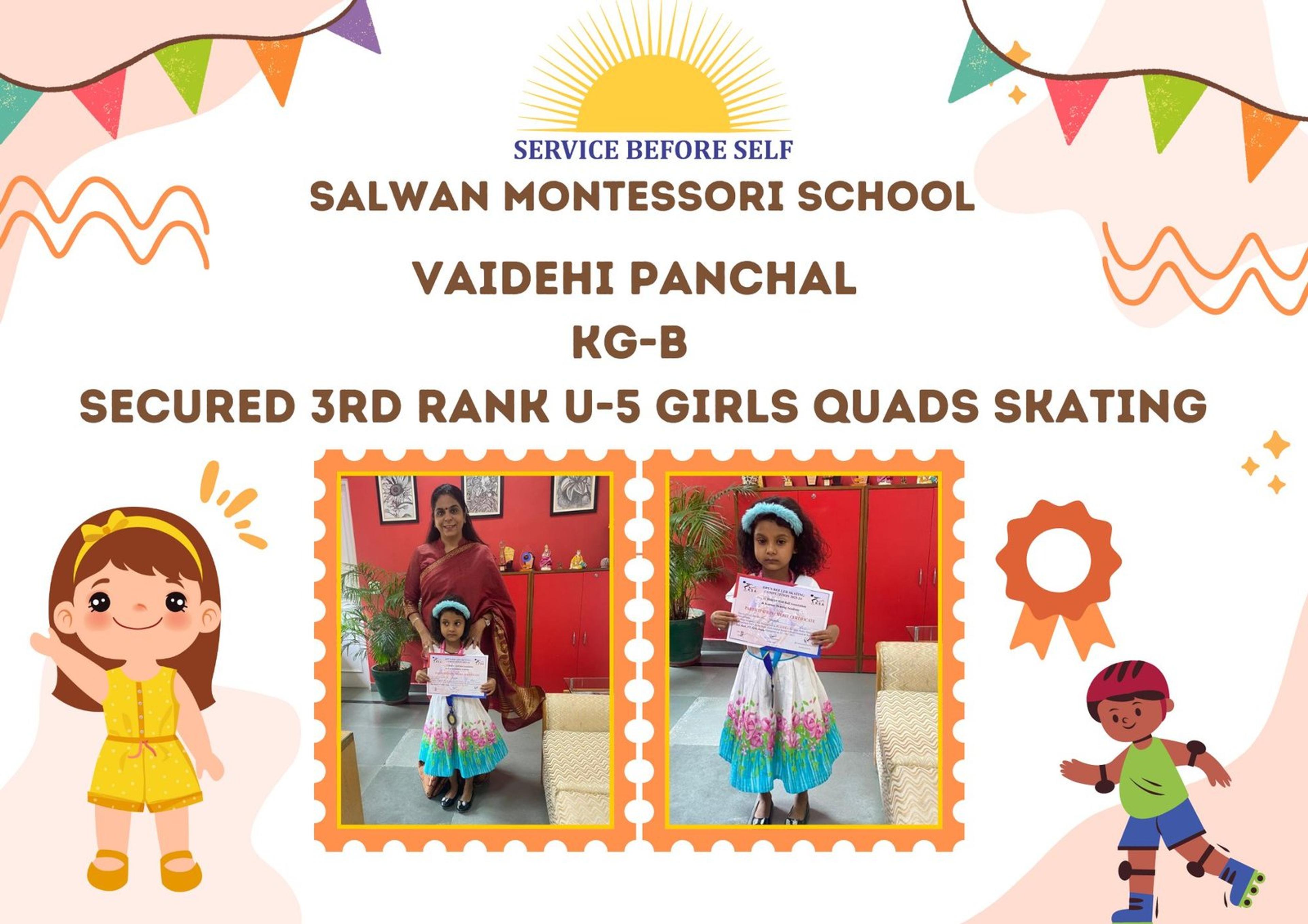 Under-5 Girls Quads Skating Competition.