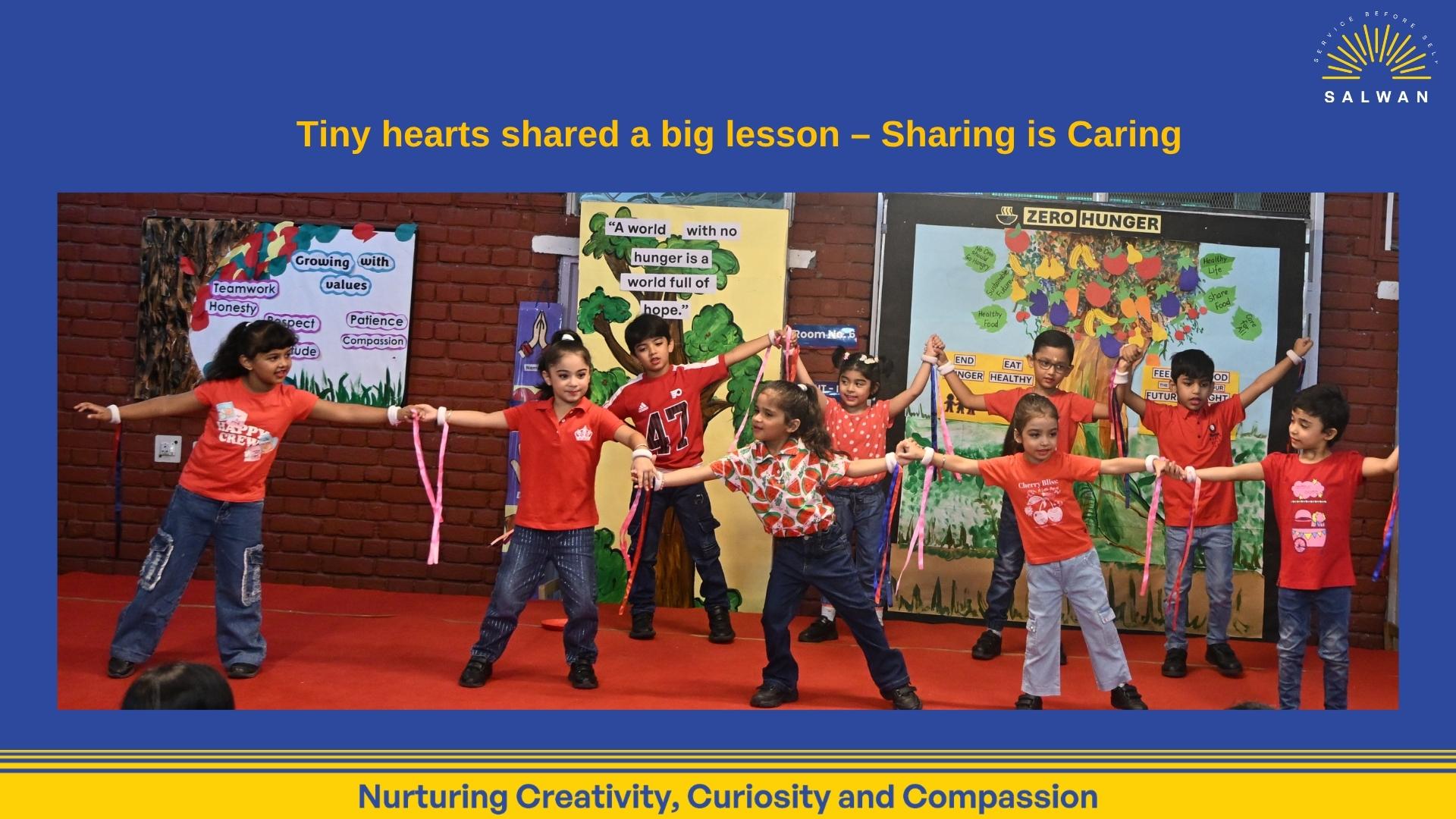 Tiny hearts shared a big lesson - sharing is caring