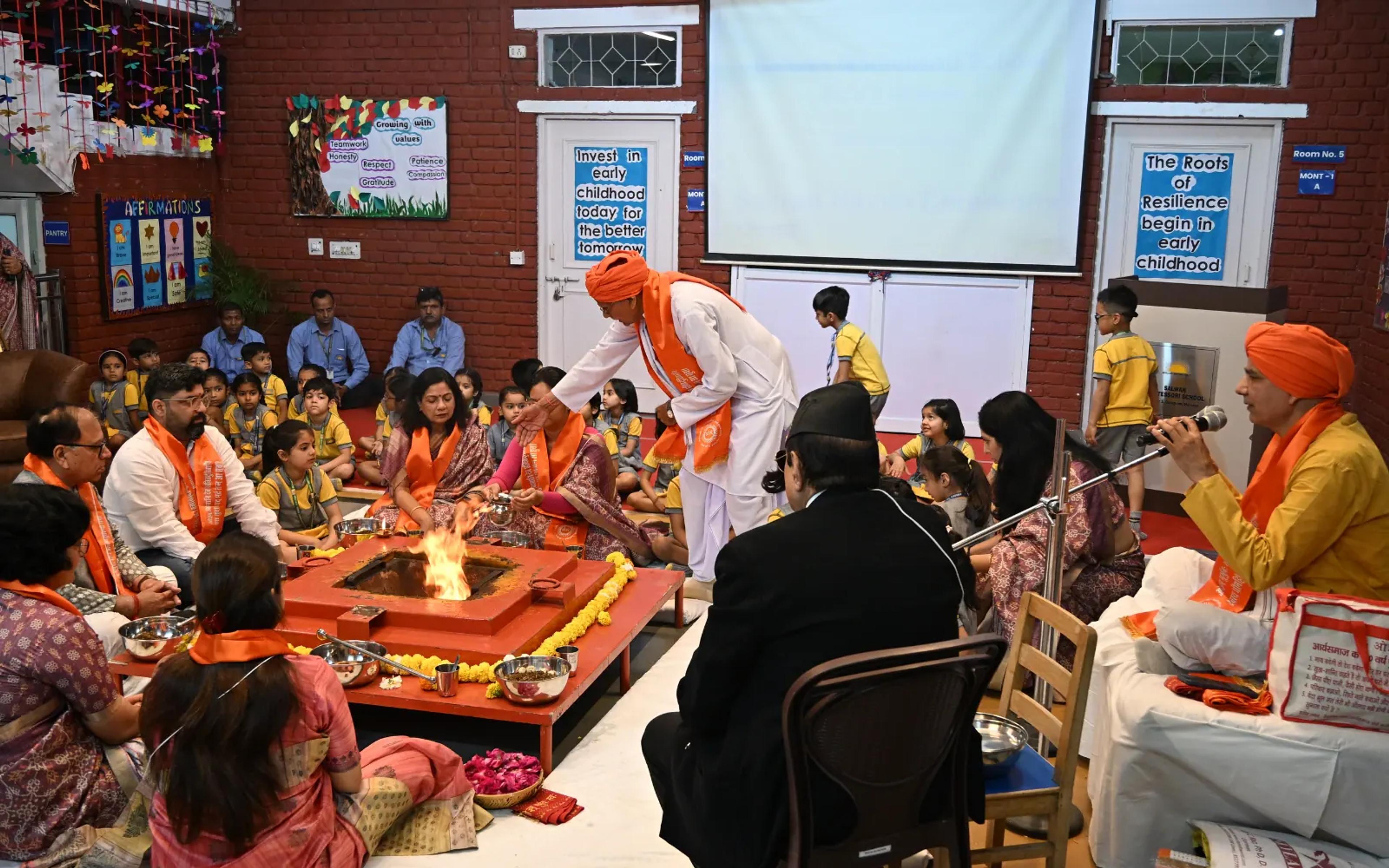 Traditional ceremony at school