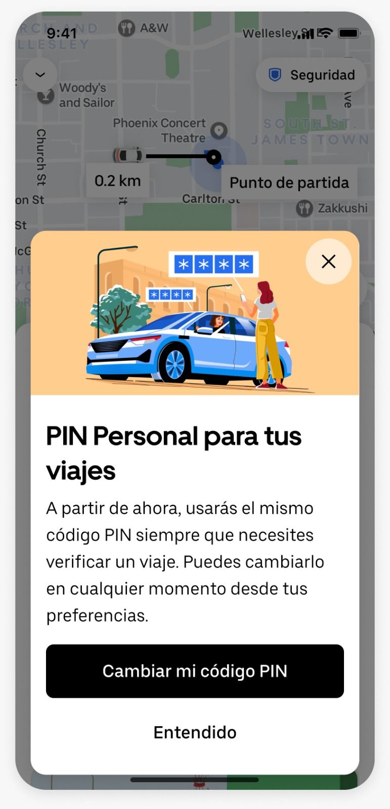 Súbete al auto correcto: ahora es más fácil con el  Código PIN personal de Uber