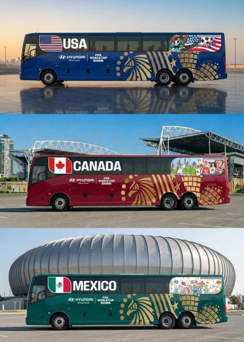 Hyundai Motor presenta «Be There With Hyundai» que aparecerán en los diseños de los autobuses de las selecciones nacionales para la Copa Mundial