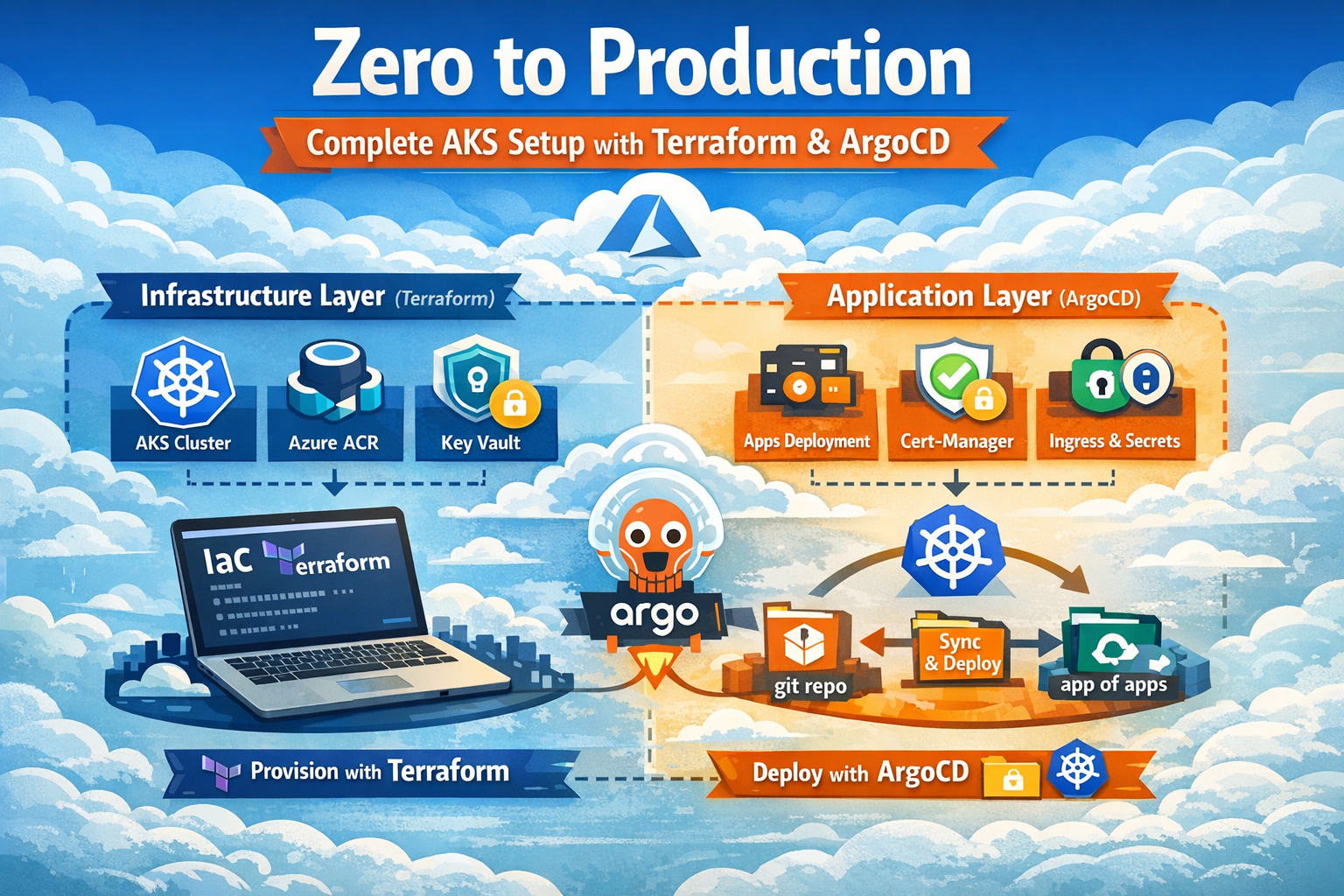 Zero to Production: Complete AKS Setup with Terraform and ArgoCD