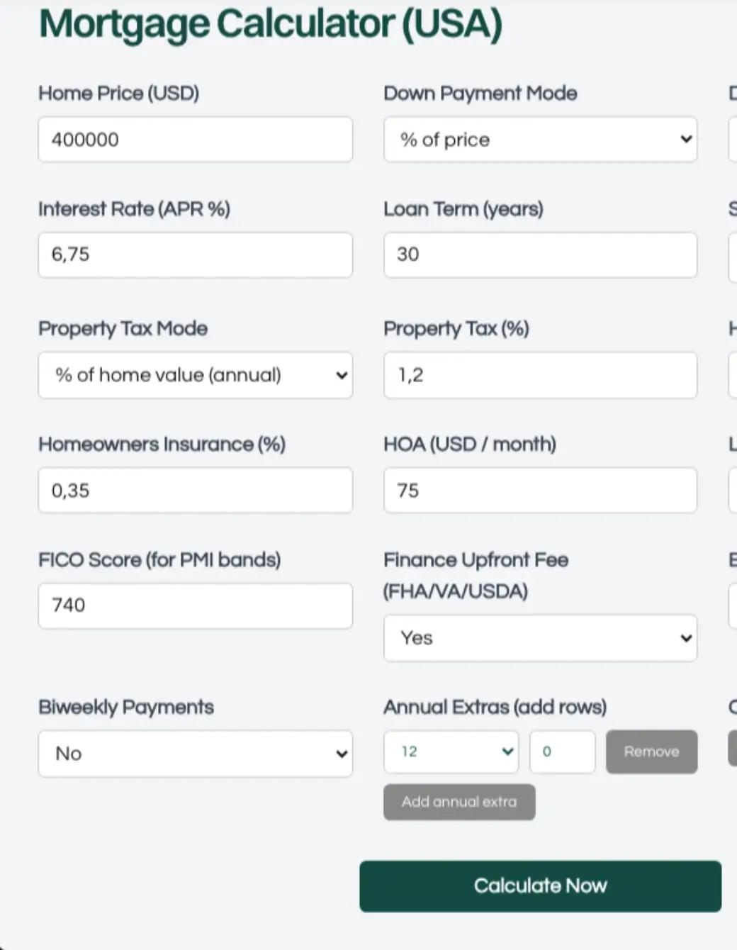 Mortgage Calculator