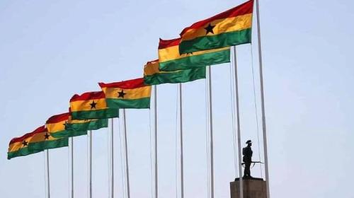 Ghana Flags at Full Mast