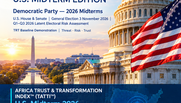 Cover Image of TRT's Latent Electoral Risk Watchlist™ of Democratic Party, 2026 Midterm elections