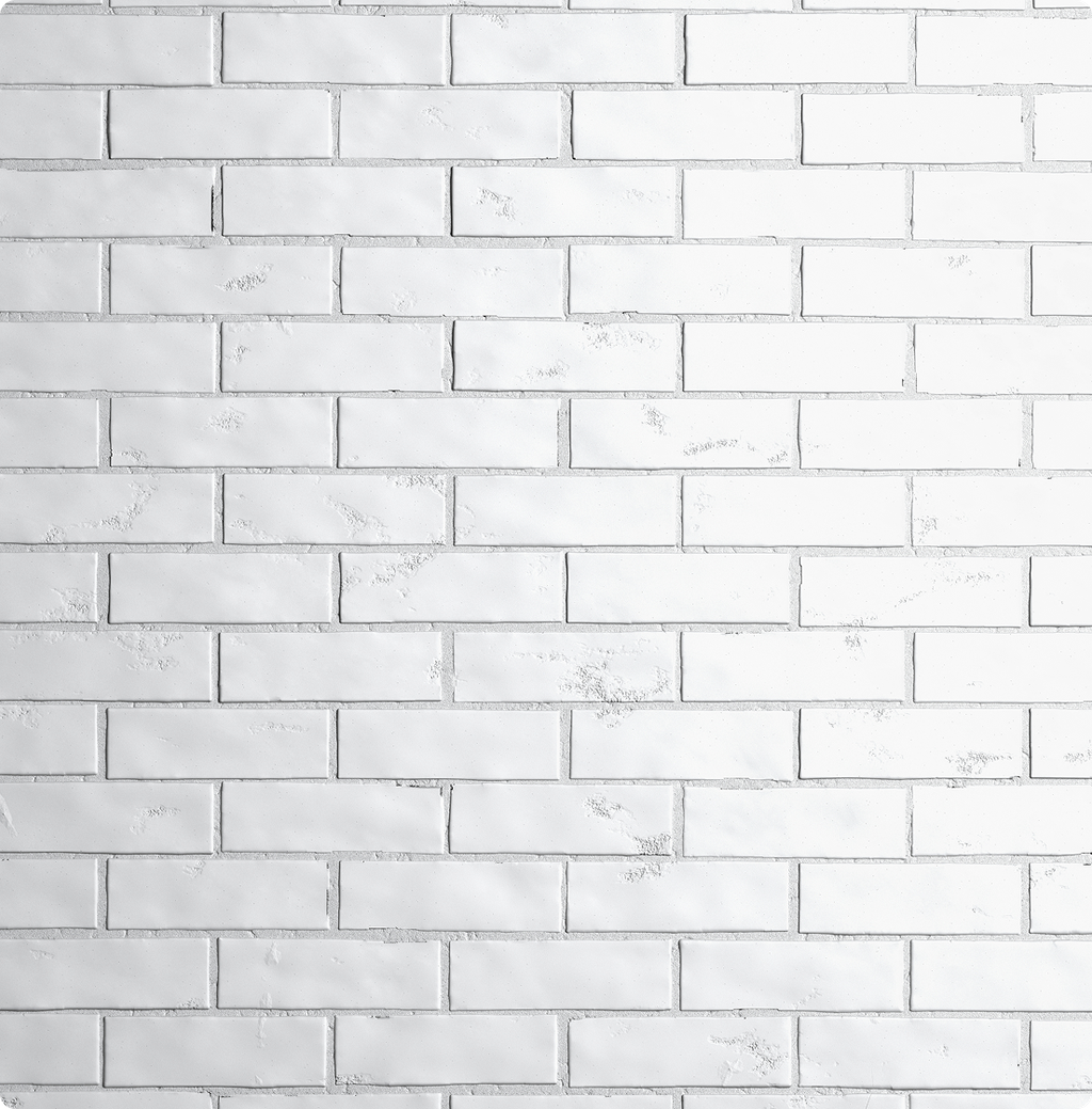 White brick wall texture.