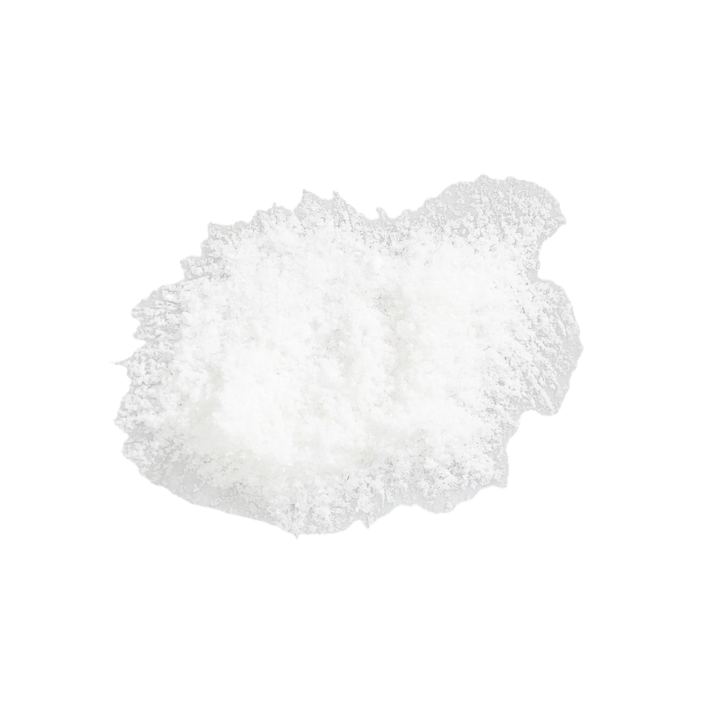 Irregular white, finely textured form used to represent TMG.