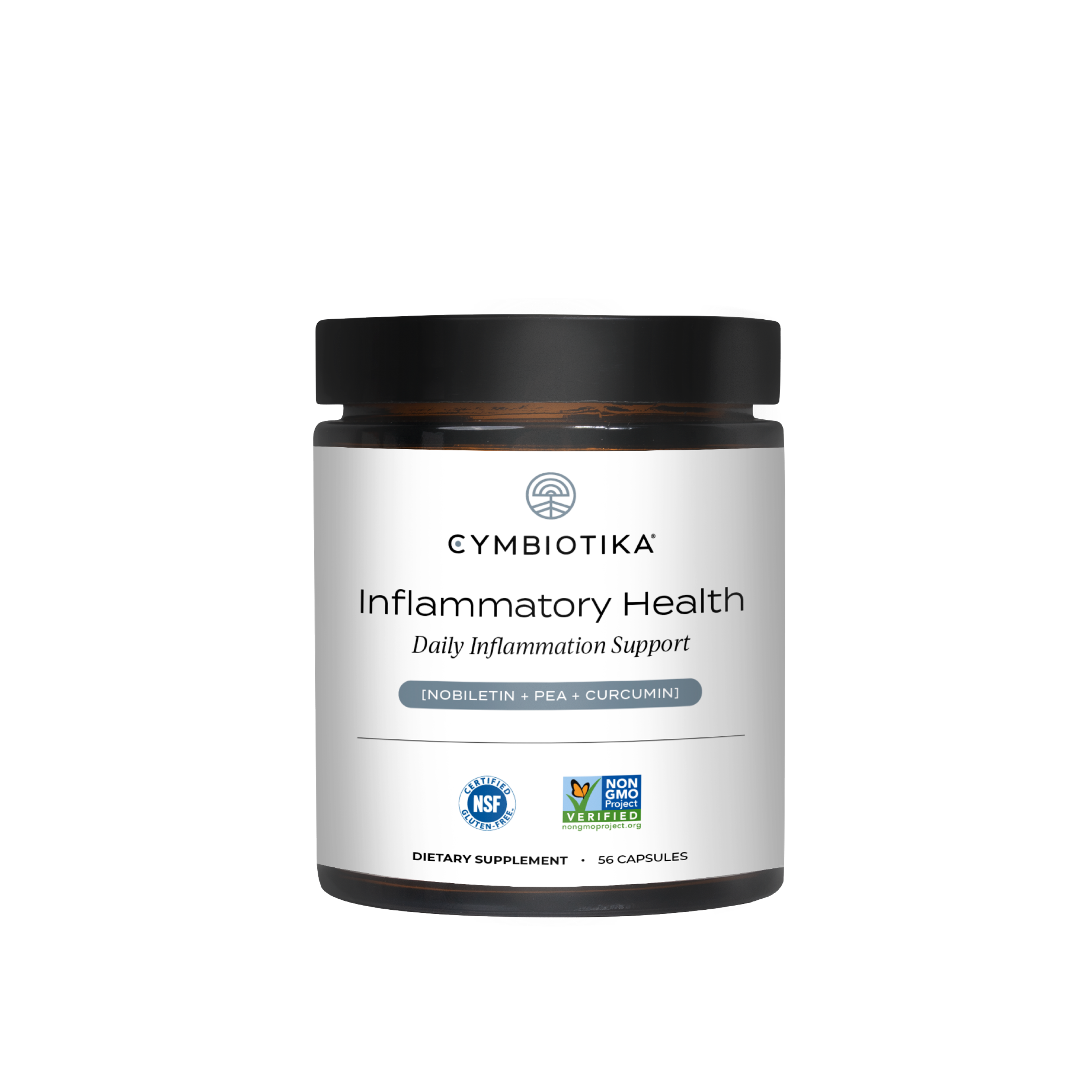 Cymbiotika Inflammatory Health supplement bottle.