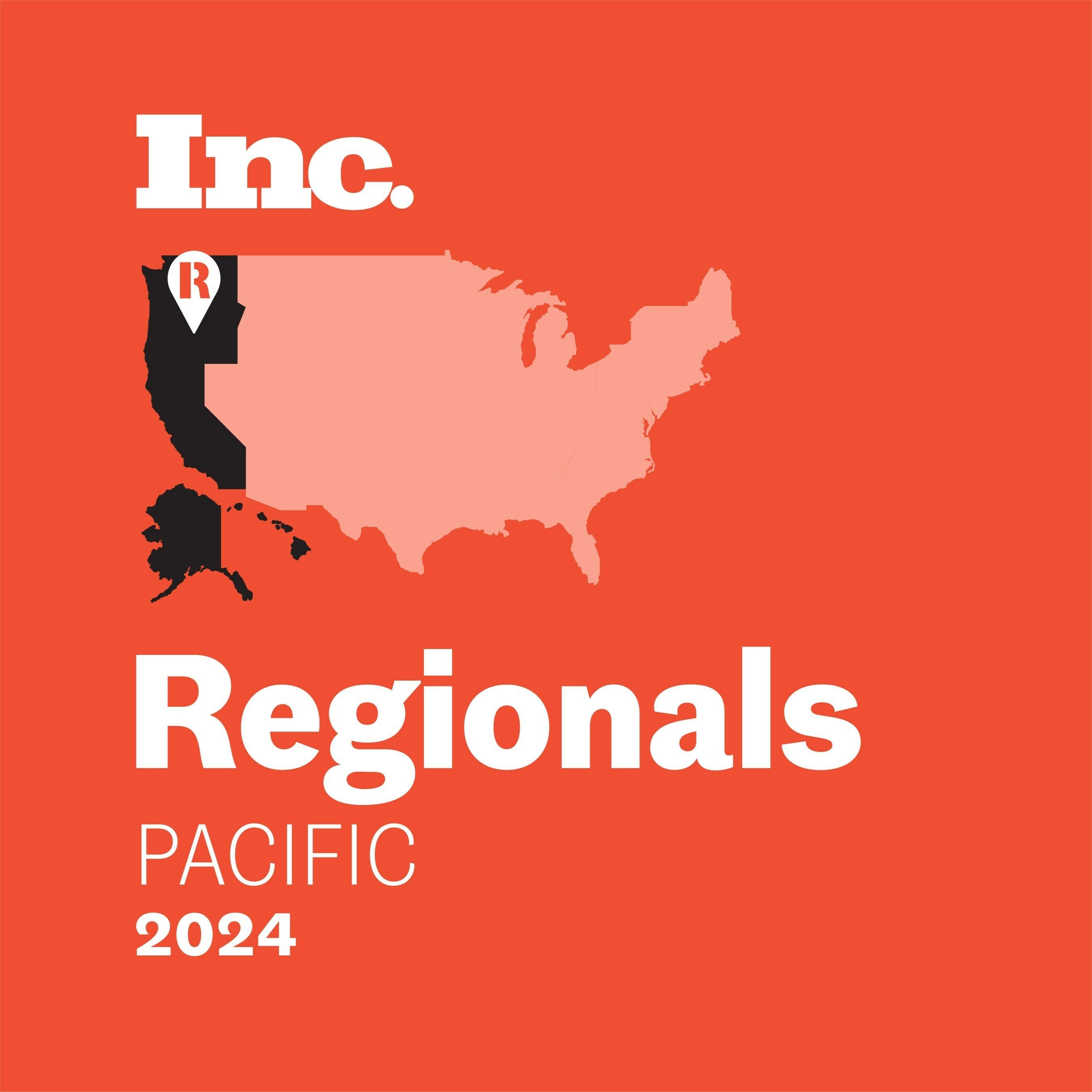 Inc. Regionals Pacific 2024 graphic with a map of the United States.