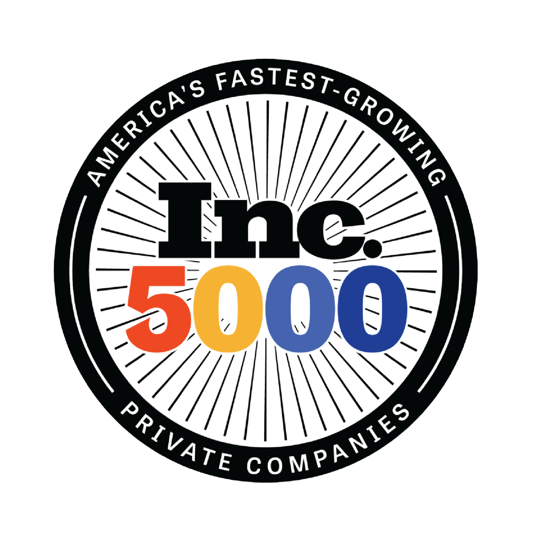 Circular Inc. 5000 emblem with multicolored numerals and the words “America’s Fastest-Growing Private Companies.”