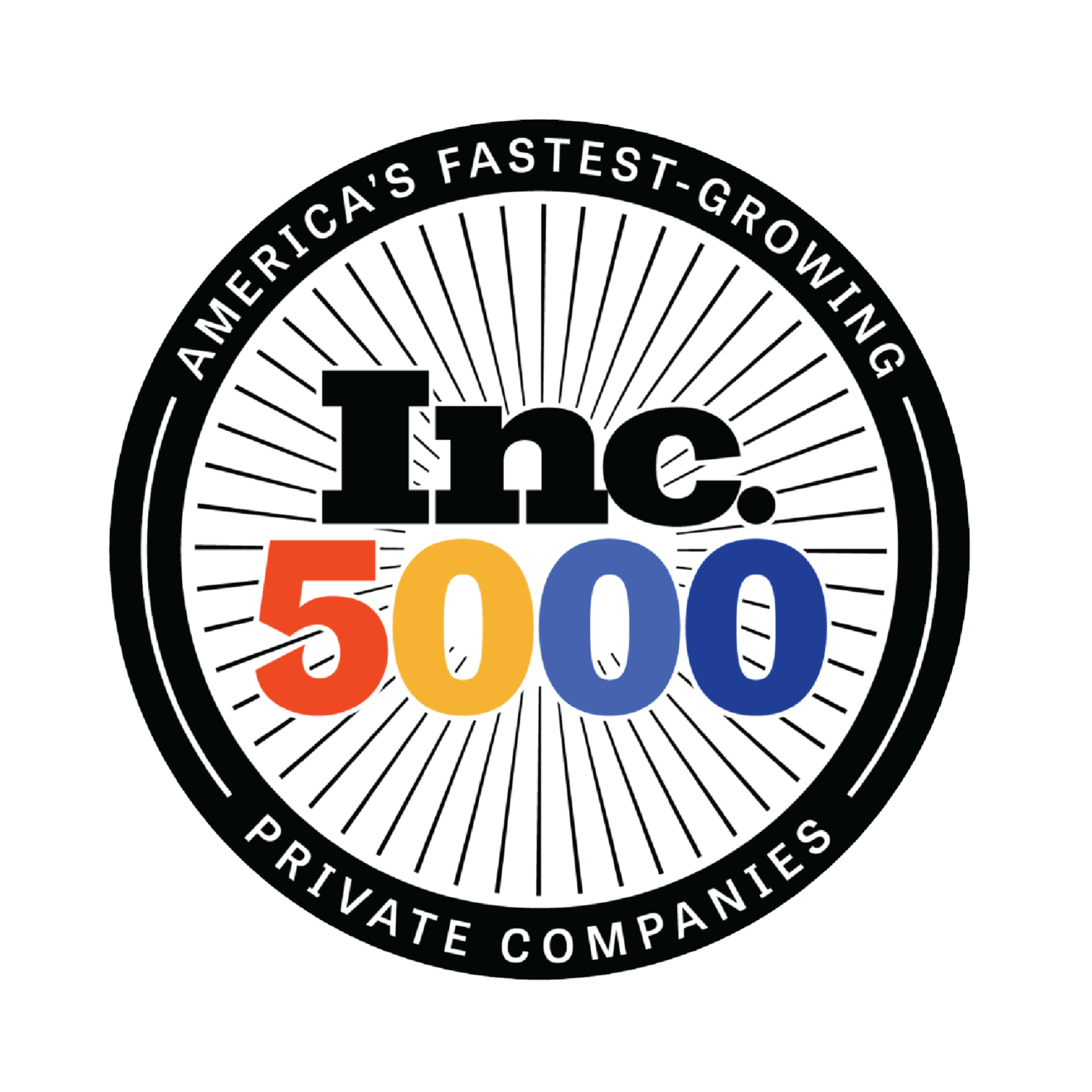 Circular Inc. 5000 emblem with multicolored numerals and the words “America’s Fastest-Growing Private Companies.”