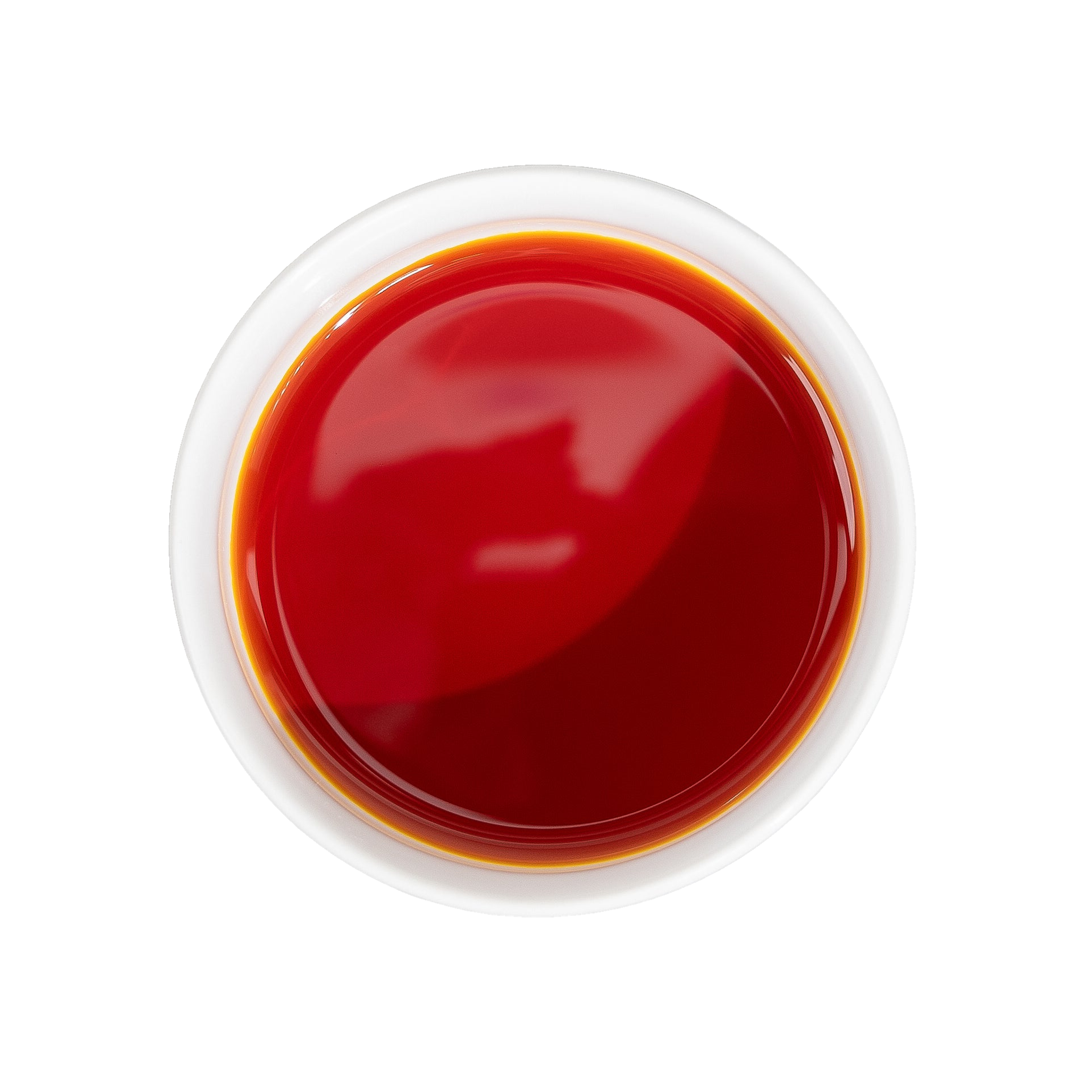 A round dish of deep red liquid viewed from above, illustrating an ingredient.