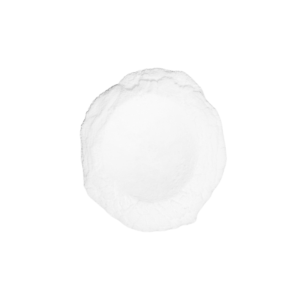 Pale, irregular round disc with a softly textured edge, used to illustrate niacin.