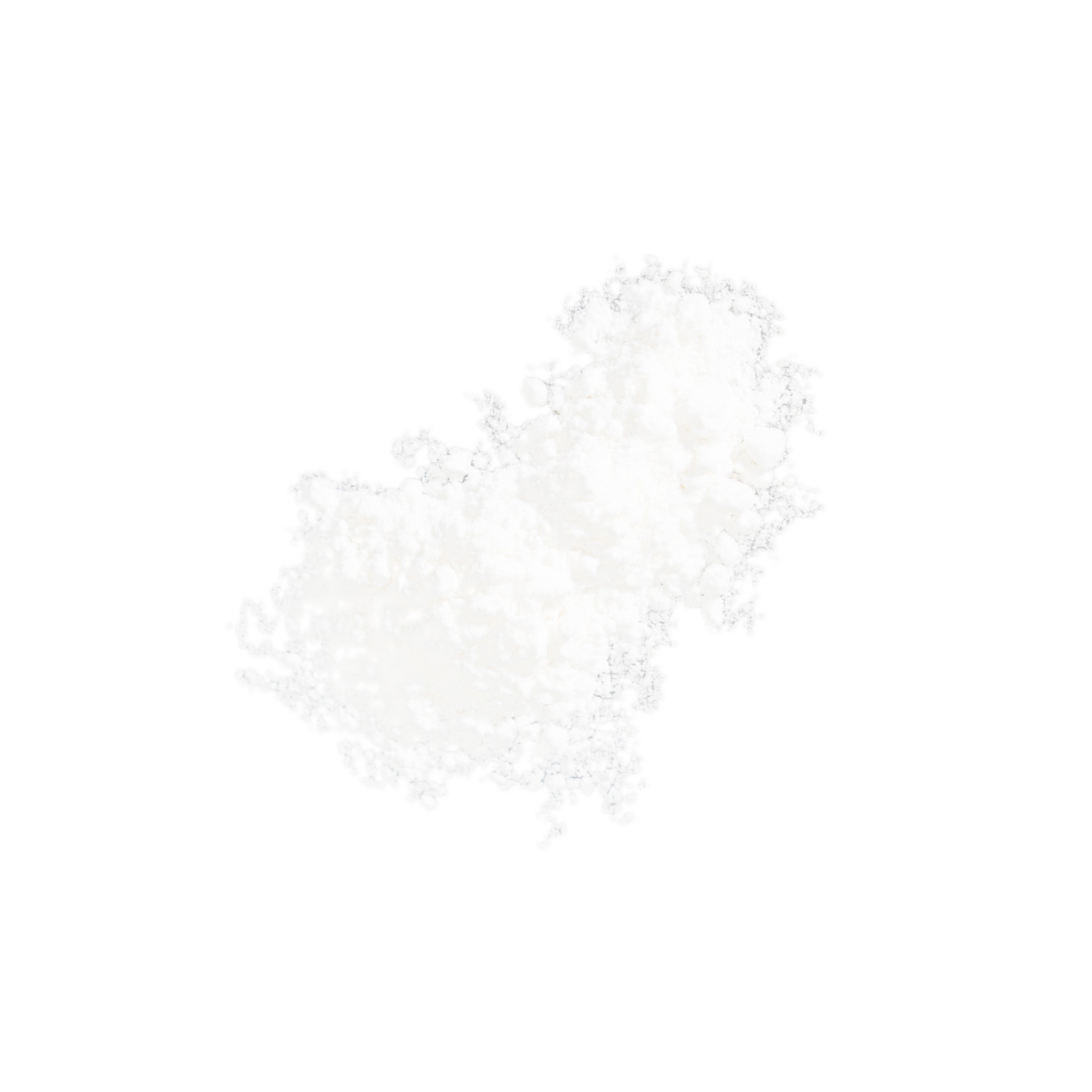 Irregular cluster of white granular material illustrating a formula ingredient.