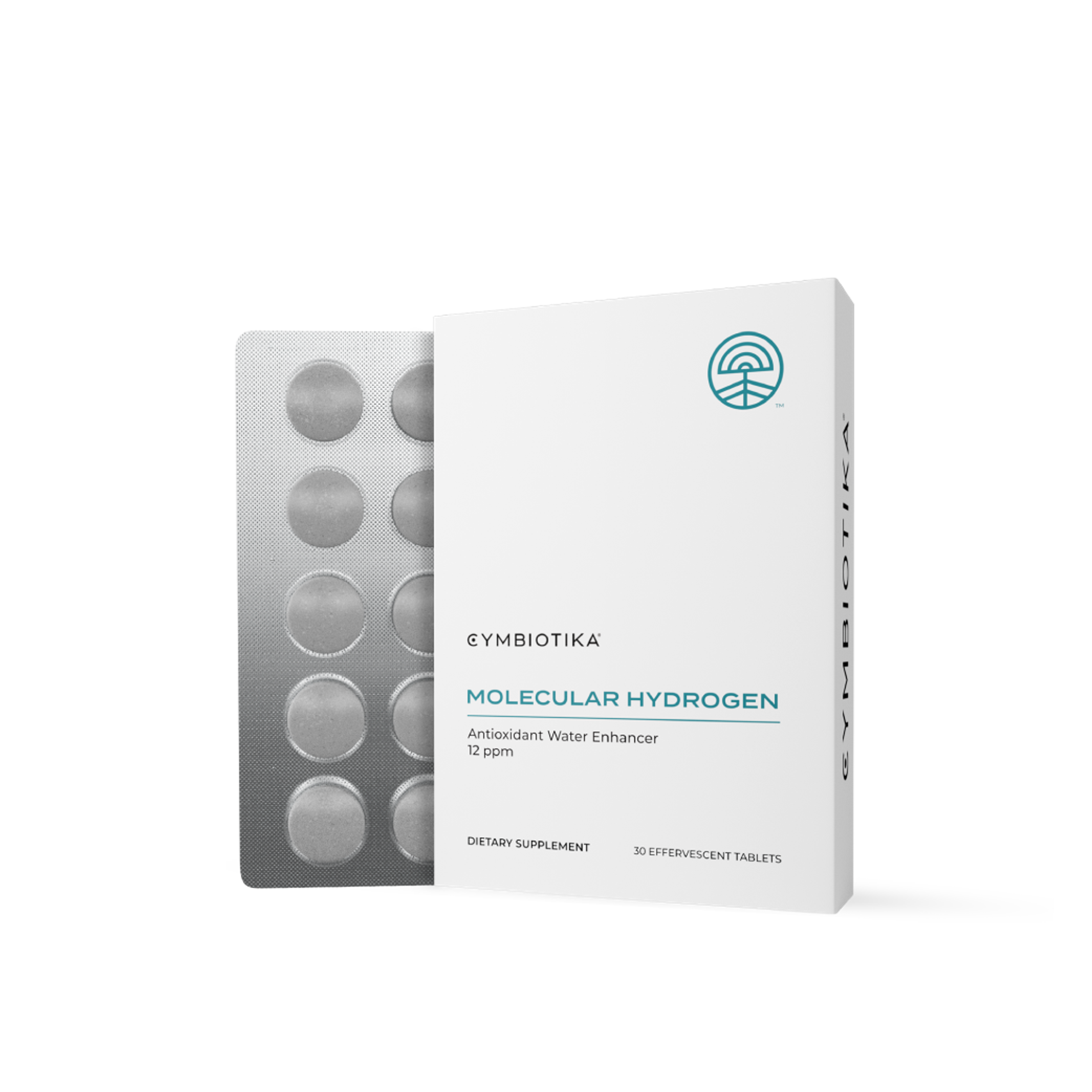 Molecular Hydrogen box beside a blister pack of effervescent tablets.