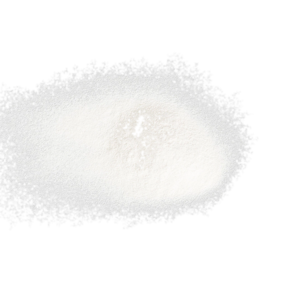 A mound of fine white powder.