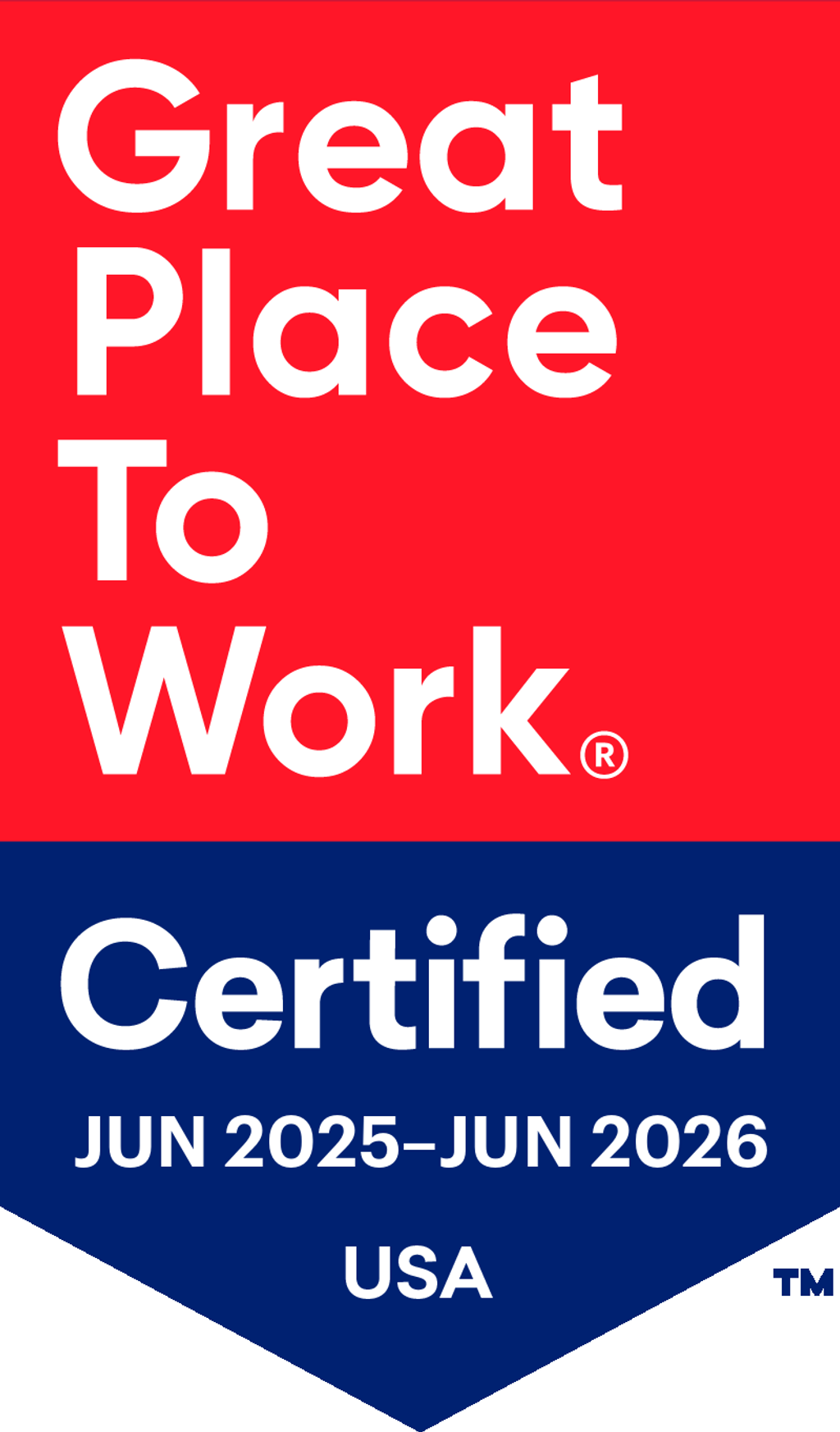 Great Place To Work Certified badge