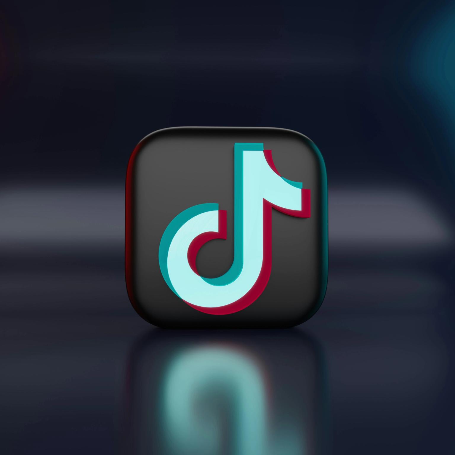 Image of TikTok's logo in 3D