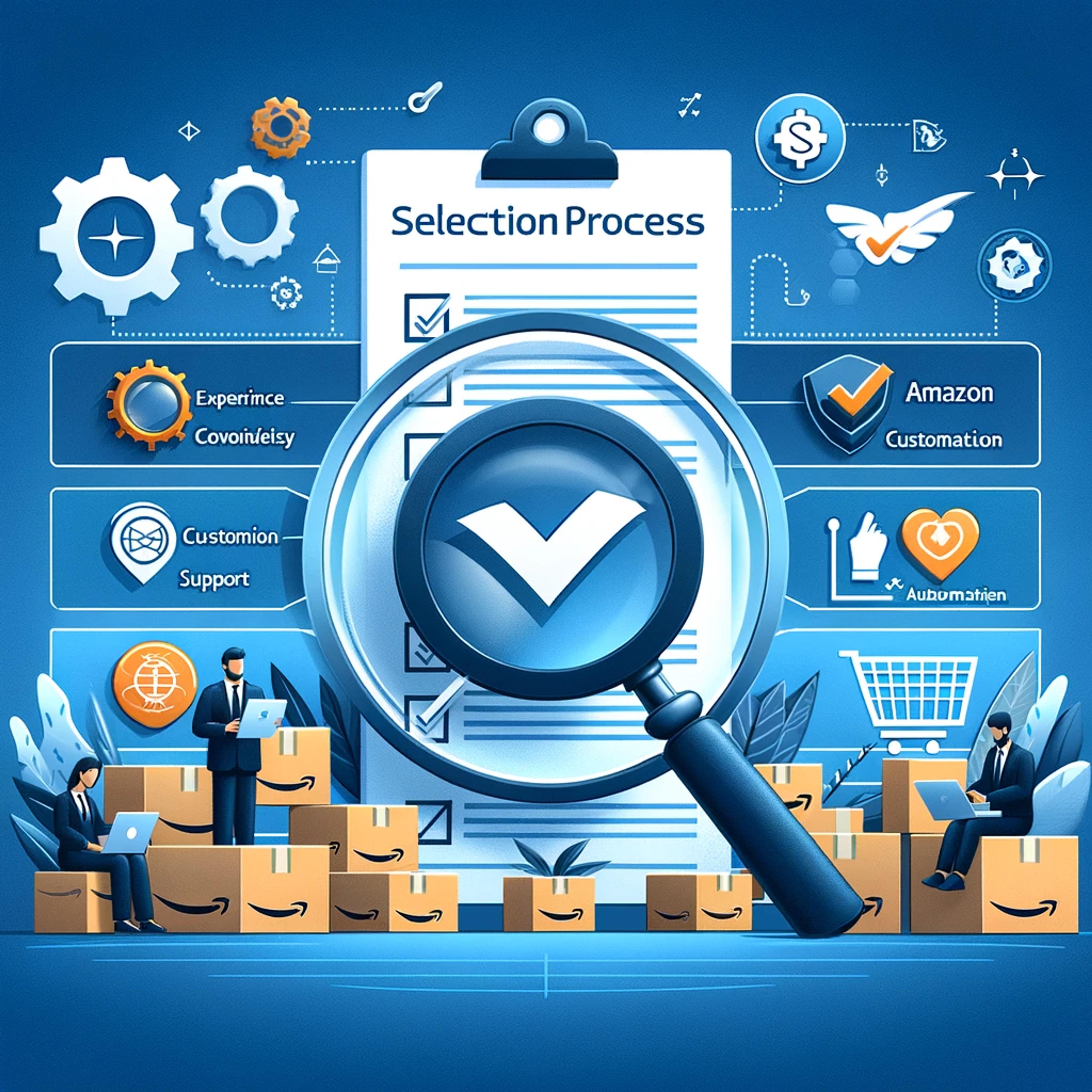 Illustration of a product selection process on Amazon