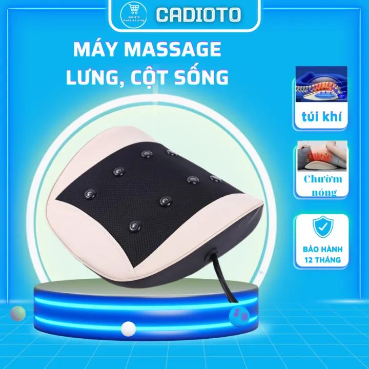 Máy Massage Lưng Cột Sống JB-3033, Gối Massage Cổ Vai Gáy Chế Độ Khí Nén Lên Xuống Chườm Ấm