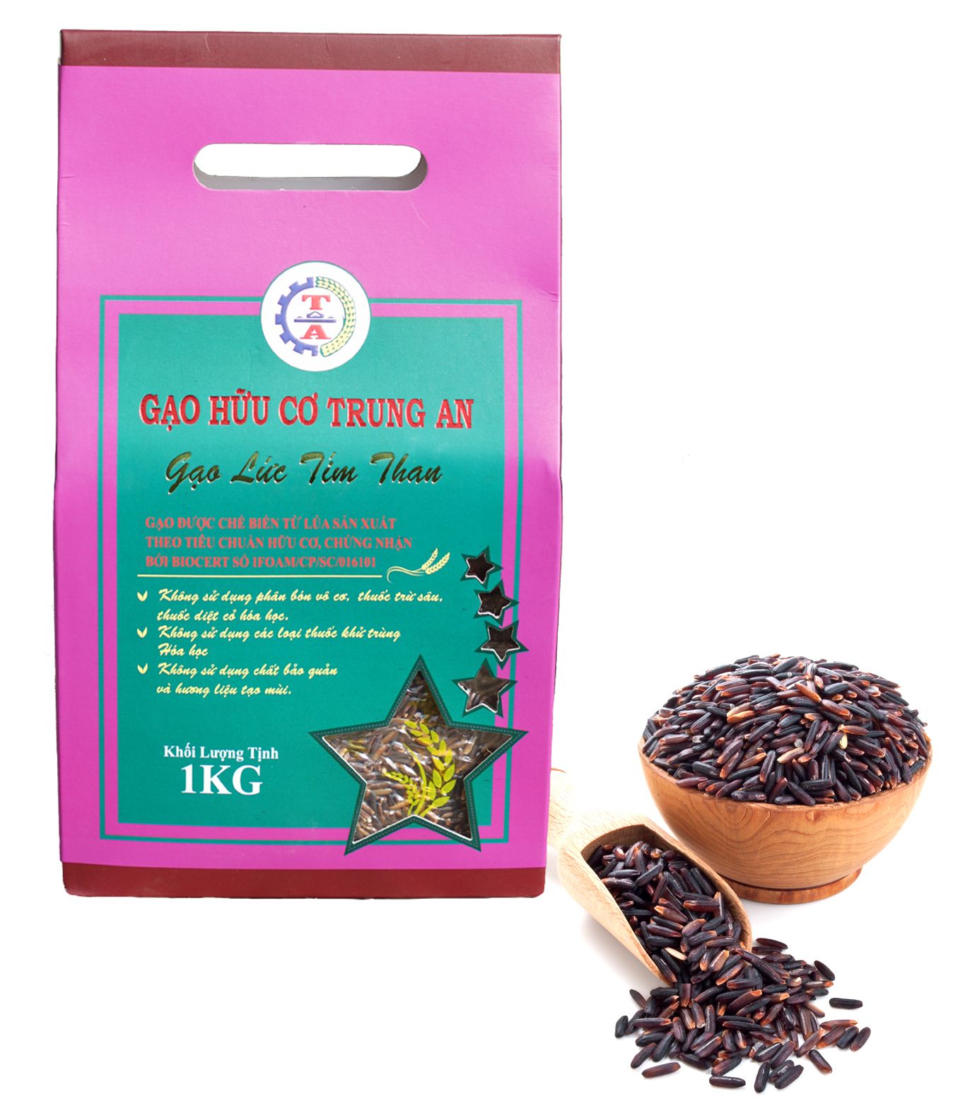 Organic purple brown rice