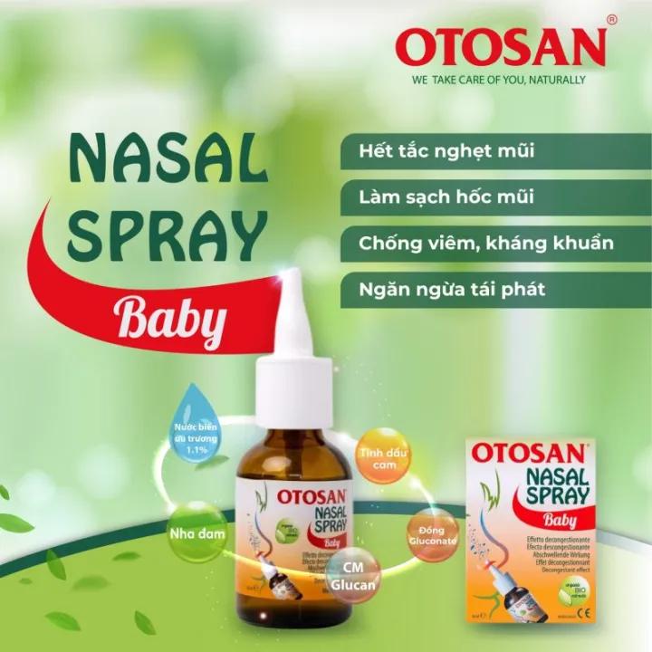 [Free ship + Quà Tặng Ngẫu Nhiên] Xịt Mũi Otosan Nasal Spray Baby Giúp Làm Sạch Mũi, Giảm Viêm Mũi, Nghẹt Mũi