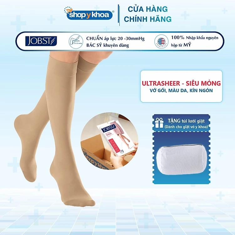 Vớ y khoa gối JOBST UltraSheer - Siêu Mỏng hỗ trợ điều trị giãn tĩnh mạch chân 