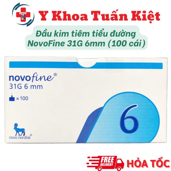 Đầu Kim Bút Tiêm Tiểu Đường NovoFine 31G 6mm [HỘP 100 CÁI]