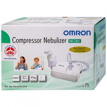 M áy xông khí dung Omron NE-C801 kiểm soát hen suyễn, viêm phế quản mãn tính (1 cái)