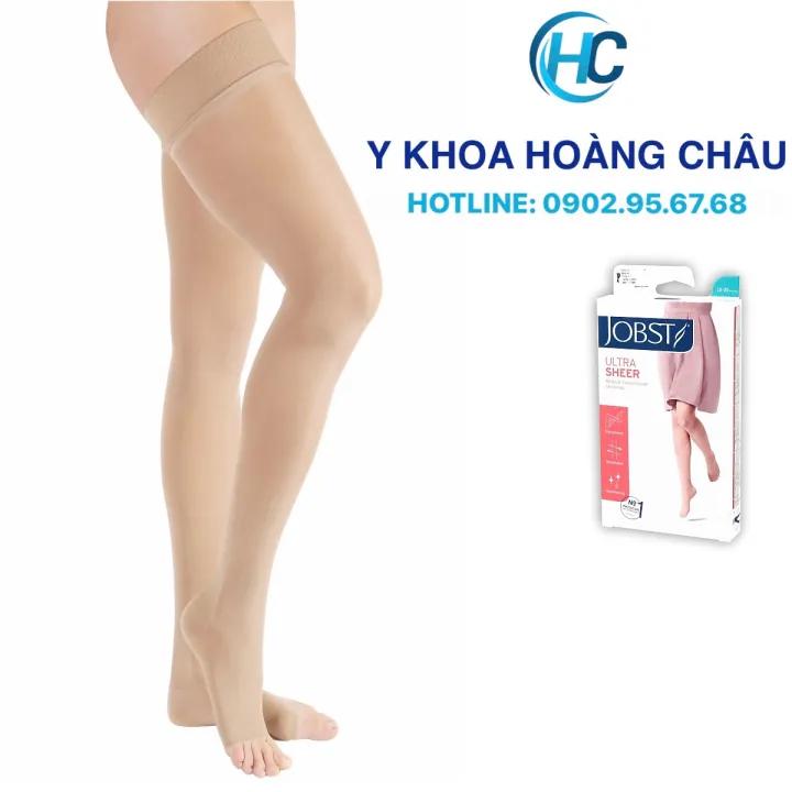 Vớ y khoa đùi Jobst Ultrasheer (Vớ đùi, siêu mỏng, hở ngón, màu da) | Tất y khoa hỗ trợ suy giãn tĩnh mạch