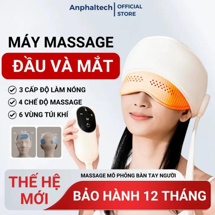 Máy Massage Đầu và Mắt HD-01, Máy Mát Xa Chườm Nóng Đầu và Mắt, Xoa Bóp Giảm Đau Nhức, Thư Giãn, Ngủ Ngon Giấc
