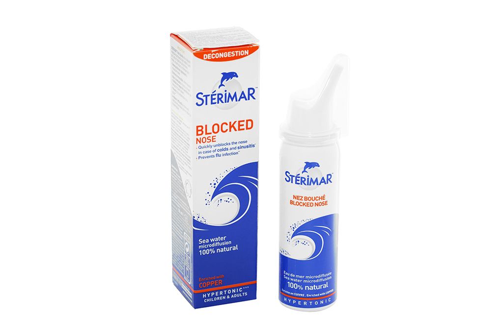 Dung dịch xịt mũi Sterimar Blocked Nose hỗ trợ giảm viêm mũi chai 50ml