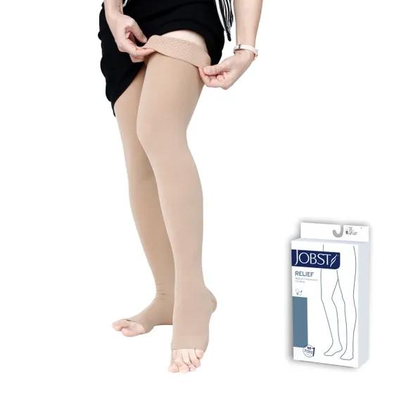Vớ y khoa đùi hỗ trợ suy giãn tĩnh mạch chân Jobst Relief - Da (size XL), chất liệu mềm mại và thoáng khí, giảm ngứa và kích ứng da