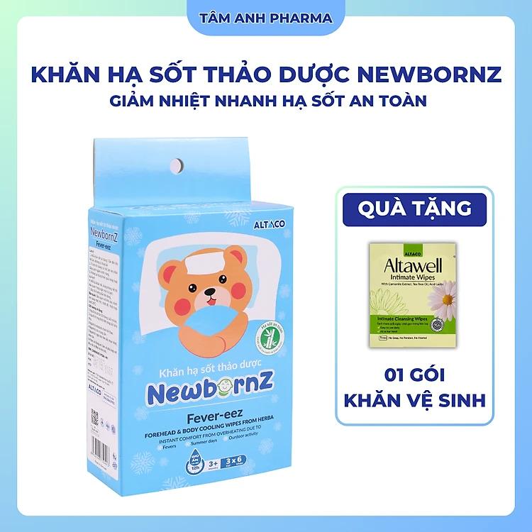 Khăn lau thảo dược hạ sốt NewbornZ cho bé từ 3m