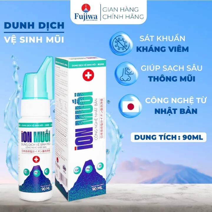 Xịt mũi ion muối FUJIWA Nhật Bản - Giảm nghẹt mũi, chảy nước mũi - chai 90ml