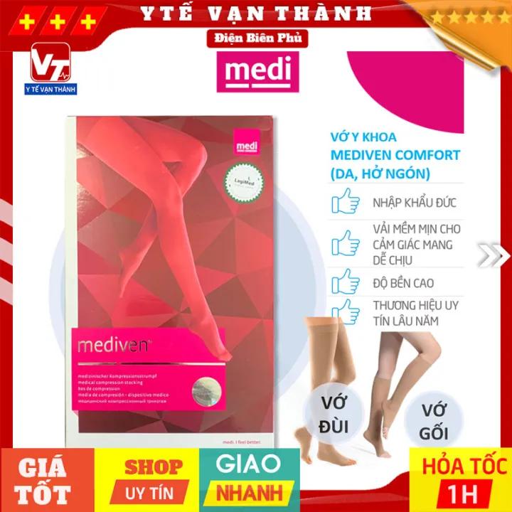 Vớ Y Khoa Medi Mediven Comfort (Da, Hở Ngón) | Tất Suy Giãn Tĩnh Mạch (Vớ Đức) -VT1178 - Y Tế Vạn Thành