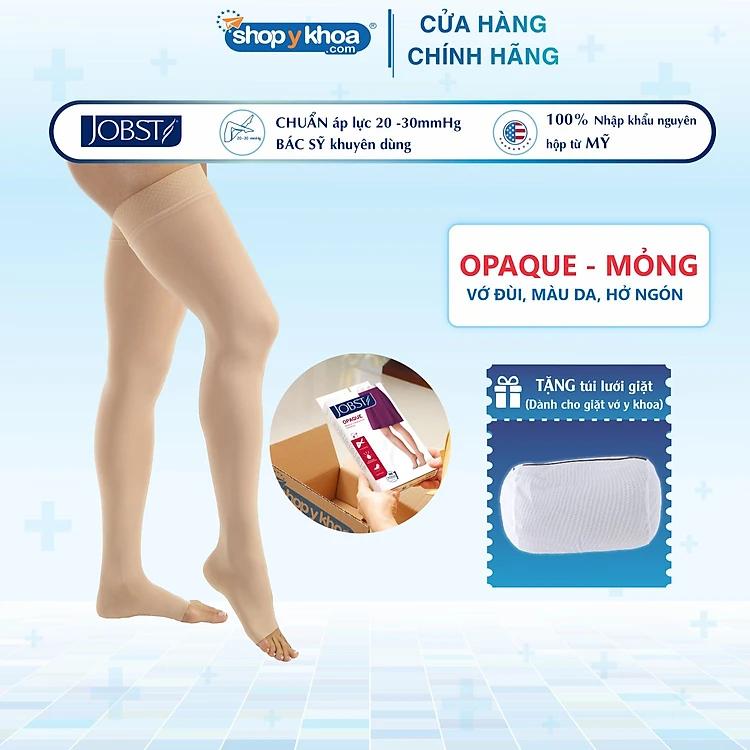 Vớ y khoa JOBST Opaque - Mỏng Hỗ Trợ Điều Trị giãn tĩnh mạch chân, 20-30 mmHg (vớ đùi) (tất y khoa)