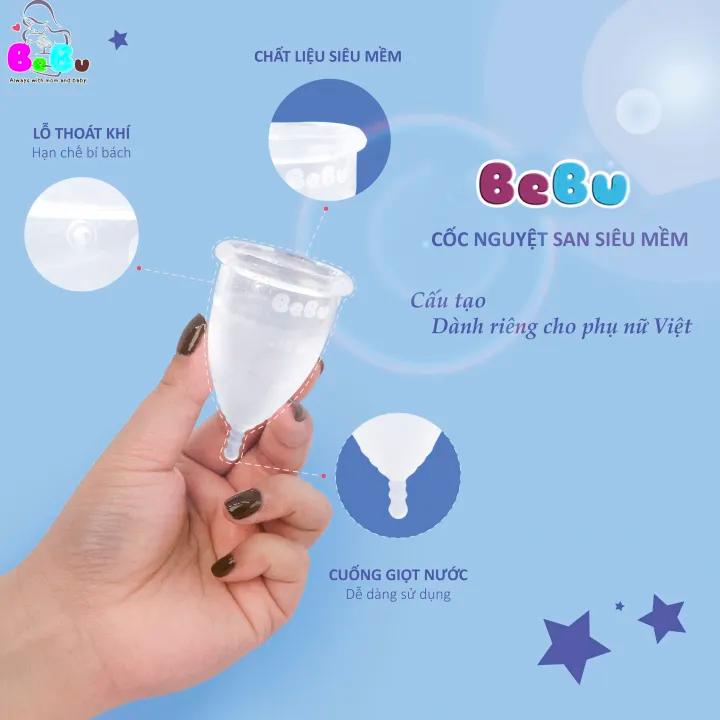 CỐC NGUYỆT SAN BeBu Chính Hãng 100% Silicol Y Tế siêu mềm