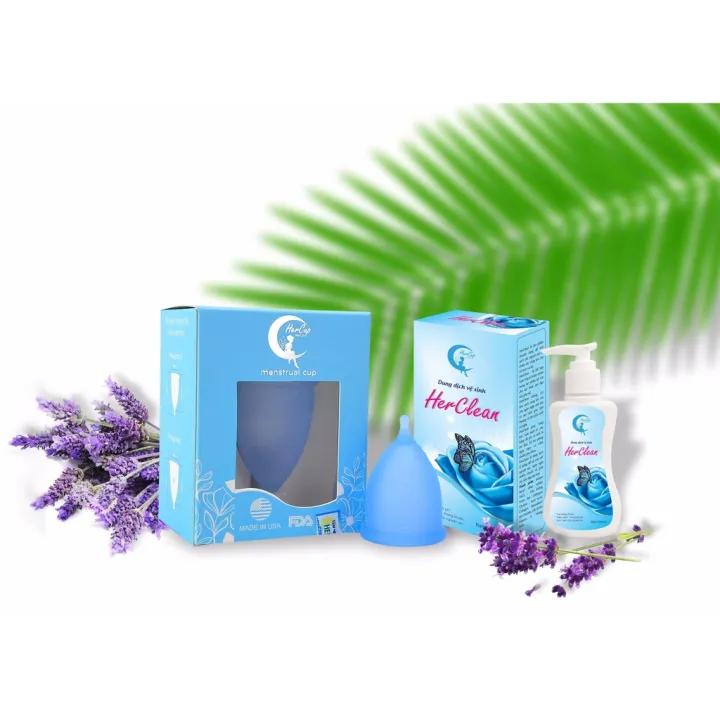Cốc nguyệt san Hercup Mỹ kèm cốc tiệt trùng