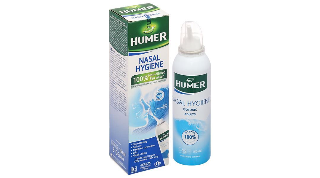 Dung dịch xịt mũi Humer Nasal Hygiene vệ sinh mũi hằng ngày chai 150ml