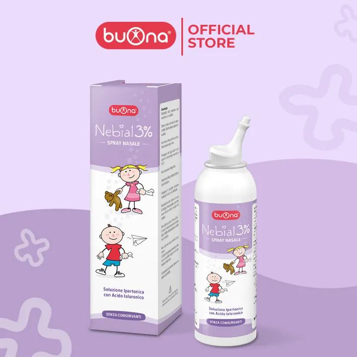 Buona Nebial/Nebianax 3% Spray Nasale - Xịt Mũi Hiệu Quả Nhanh Cho Sổ Mũi, Nghẹt Mũi - Lọ 100ml