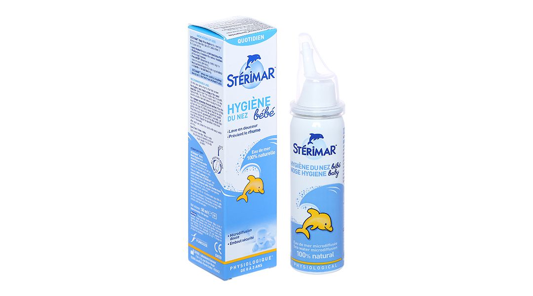 Dung dịch xịt mũi Sterimar Nose Hygiene Baby giảm nghẹt mũi cho bé chai 50ml