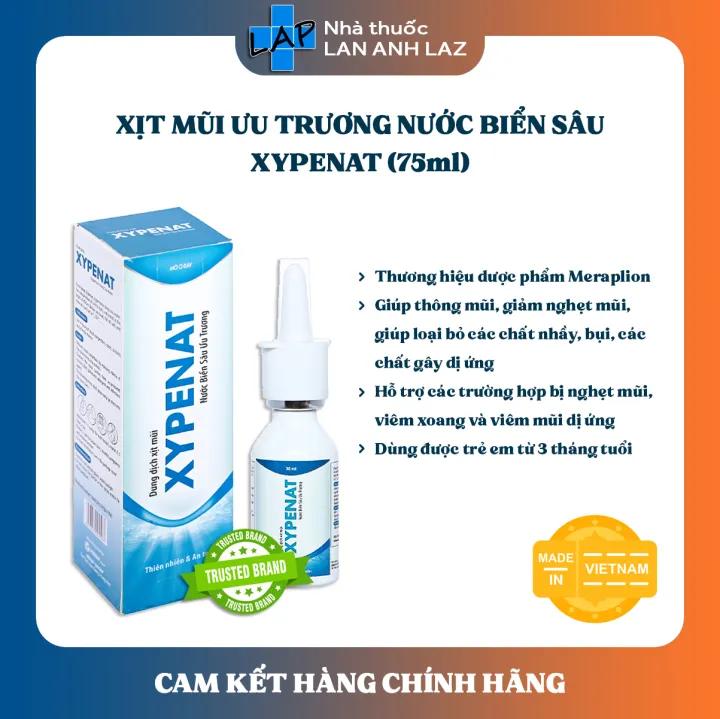 XYPENAT (75ml) - Xịt mũi ưu trương nước biển sâu, giảm viêm mũi, nghẹt mũi, viêm xoang.