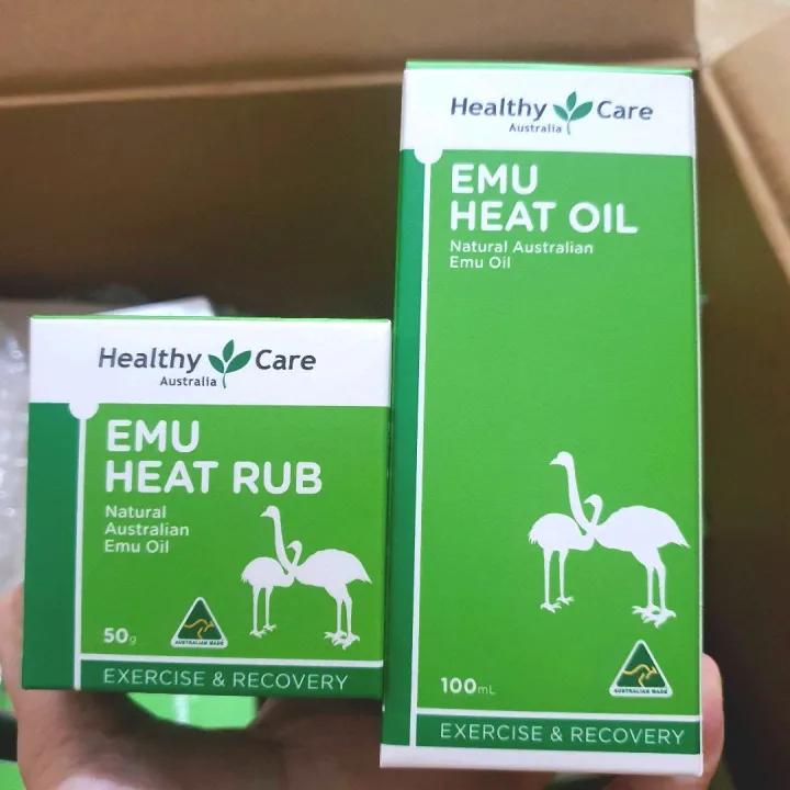 Tinh dầu đà điểu, dầu nóng xoa bóp Healthy Care Emu Oil 50g & 100ml