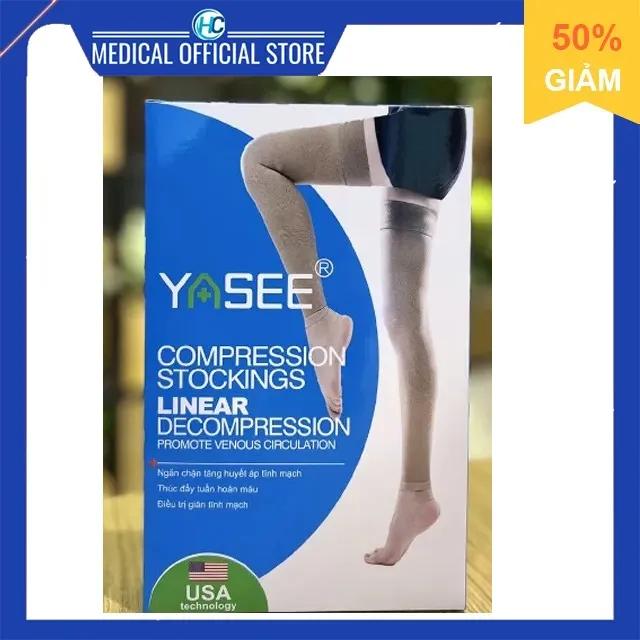Vớ y khoa Đùi Không Bàn Chân - Suy Giãn Tĩnh Mạch Yasee - Tất y khoa giãn tĩnh mạch (1 đôi) vớ y tế