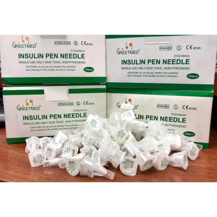 Kim Đầu Bút Tiểu Đường Verifine 4ml - Đầu kim tiêm insulin kim chích tiểu đường Greetmed 31G (kim bánh ú) hộp 100 cái