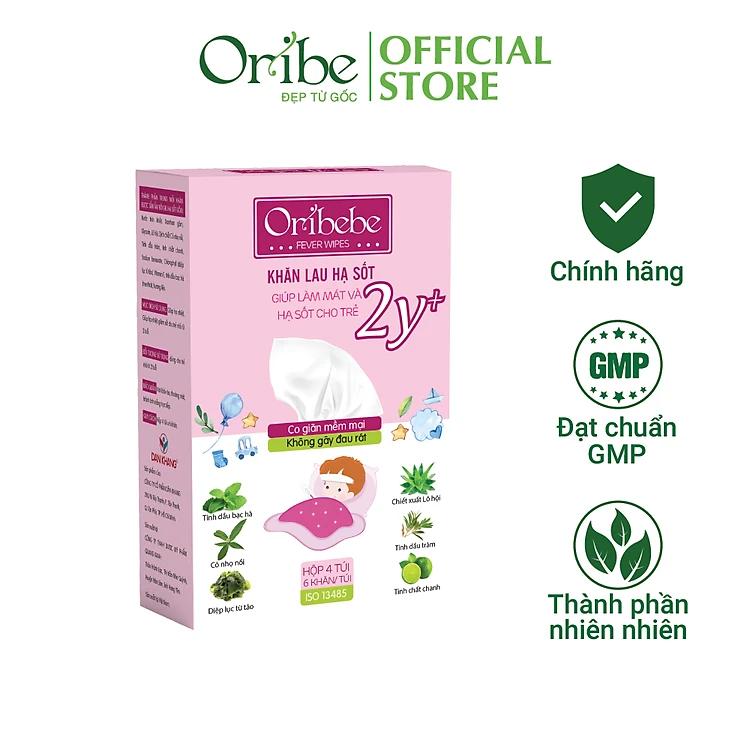 Khăn Lau Hạ Sốt Cho Bé Oribebe 2Y+ Hạ Nhiệt Giảm Sốt An Toàn Cho Bé Từ Thiên Nhiên