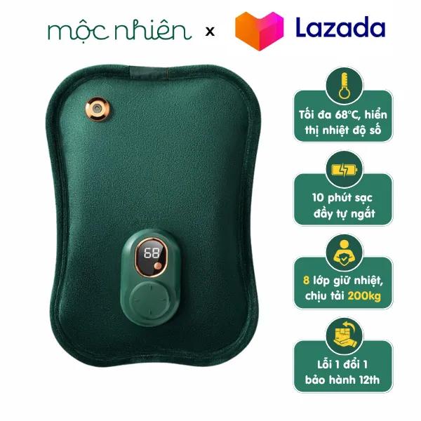 Túi chườm bụng kinh - Túi sưởi - túi chườm nóng HZ008 Hanzheng báo nhiệt ĐIỆN TỬ cao cấp sạc chống cháy (ĐIỆN TỬ)