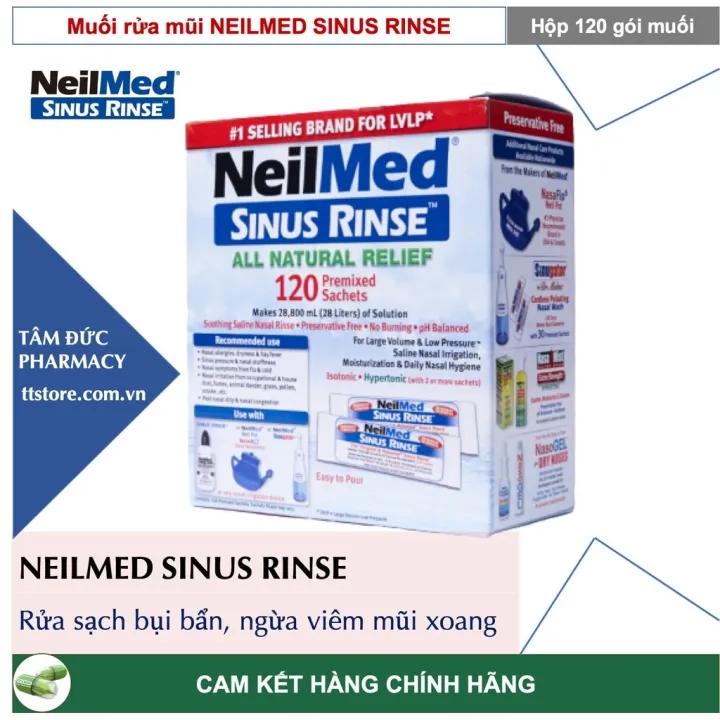 [HCM][CHÍNH HÃNG] Muối rửa mũi NEILMED SINUS RINSE hộp 120 gói [Nelmed neomed nelmet]