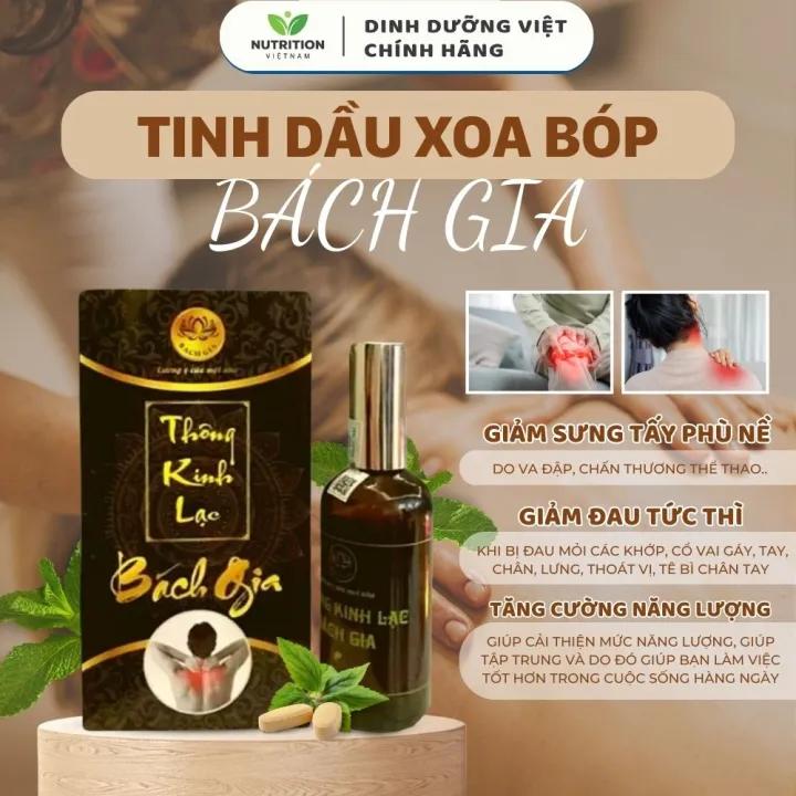 Tinh dầu xoa bóp Thông Kinh Lạc Bách Gia 100% Từ Thảo Dược Thiên Nhiên 100ml